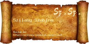 Szilasy Szabina névjegykártya